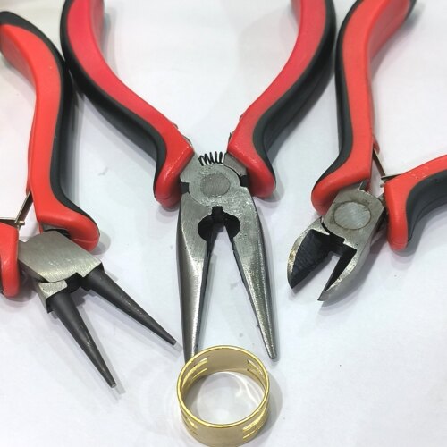 DIY加工工具*无齿尖咀钳 剪钳 圆咀钳 铜扳指开口闭口器 - 封面