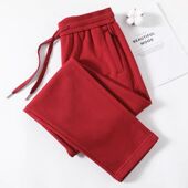 宽松直筒裤 纯棉运动裤 子 大码 休闲外穿长裤 女2025春秋新款 高腰卫裤