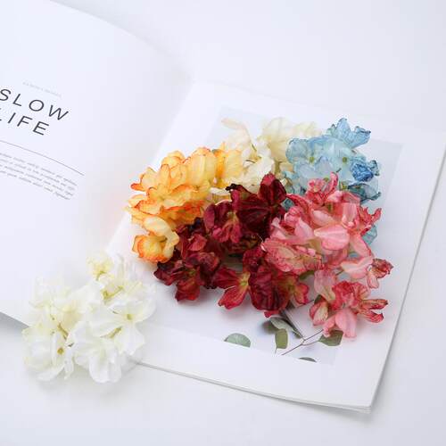 三叉仿真绣球花装饰diy手工假花