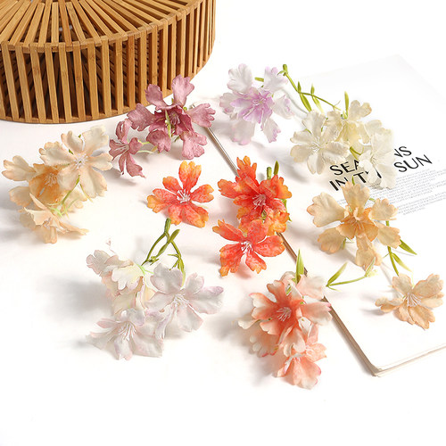 假花绢花diy手工花环材料兰花