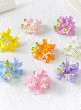 仿真十字花绢花花头diy发簪配饰