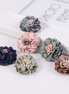 3cm手工布花雏菊花朵 DIY发绳发饰头饰配饰 服装鞋子帽子装饰辅料