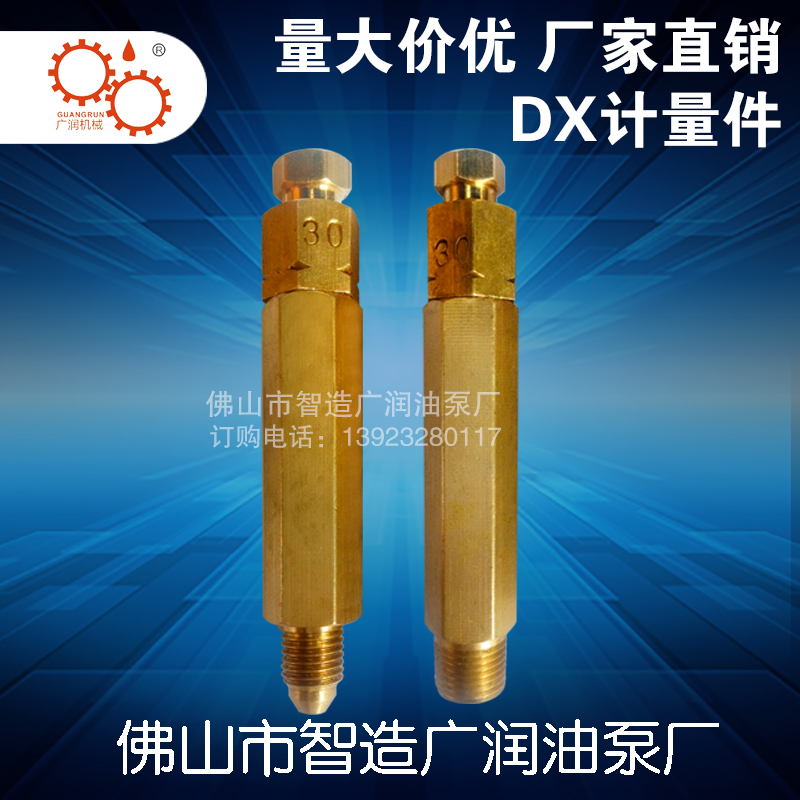 广润定量加压式油脂计量件 DX油路单向阀 黄油分配器 注塑机接头