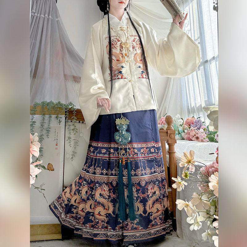 明制汉服女春夏马面裙套装补服