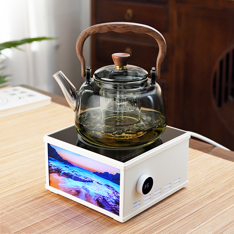 提梁蒸茶壶耐高温加厚玻璃养生围炉煮茶器电陶炉明火茶具套装