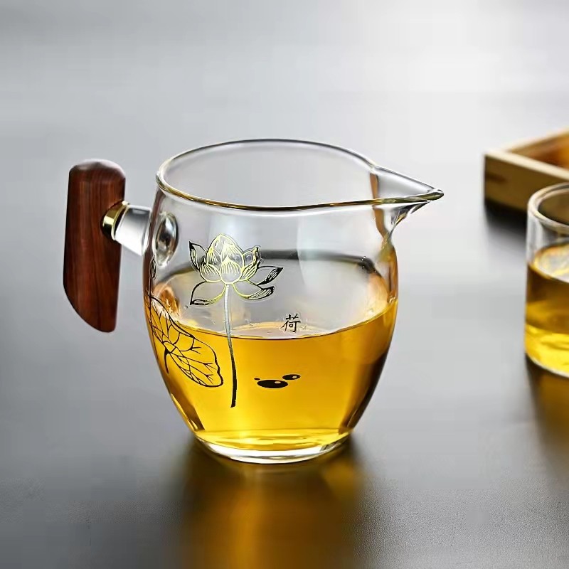 全度木把公道杯玻璃日式茶海耐热公杯茶漏加厚分茶器茶具过滤杯,餐饮具,公道杯,淘宝优惠券,粉丝福利购,淘宝优惠卷