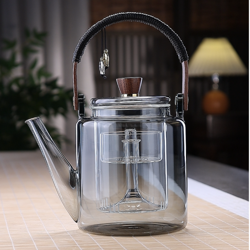 全度2024新款提梁茶壶耐高温高硼硅玻璃煮茶器电陶炉烧水养生茶具