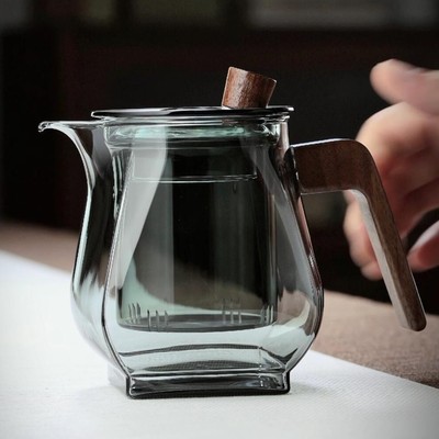 玻璃茶壶家用泡红茶电陶炉煮茶器沏绿茶茶水分离可明火高颜值单壶