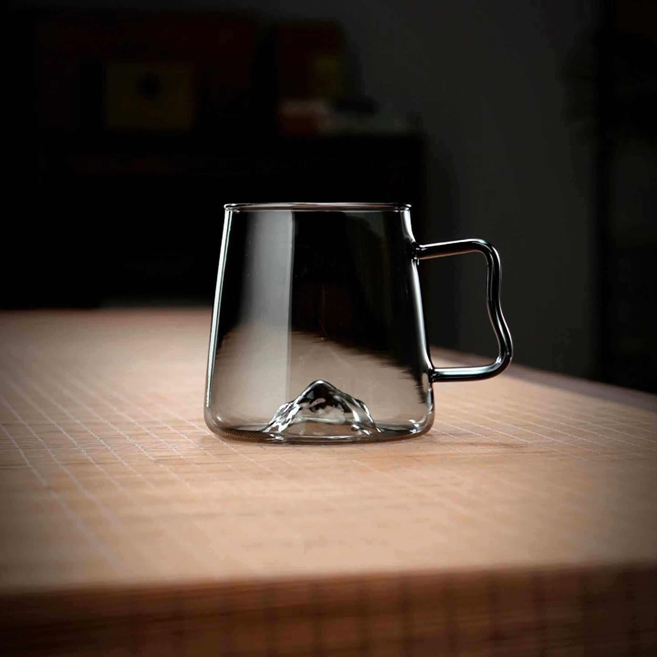 玻璃杯高颜值日式观山耐热带把大容量水杯子男女马克杯办公室茶杯,餐饮具,玻璃杯,淘宝优惠券,粉丝福利购,淘宝优惠卷