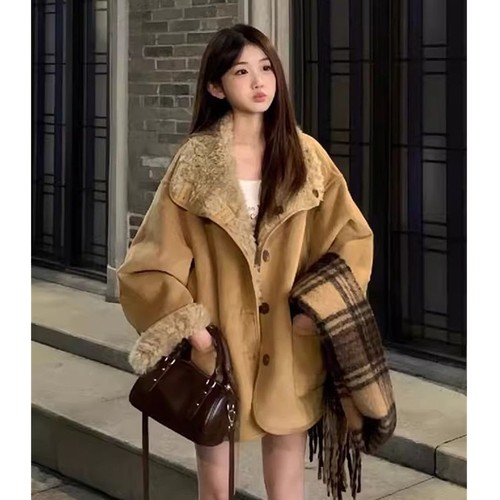 甜酷风中长款双面穿短外套