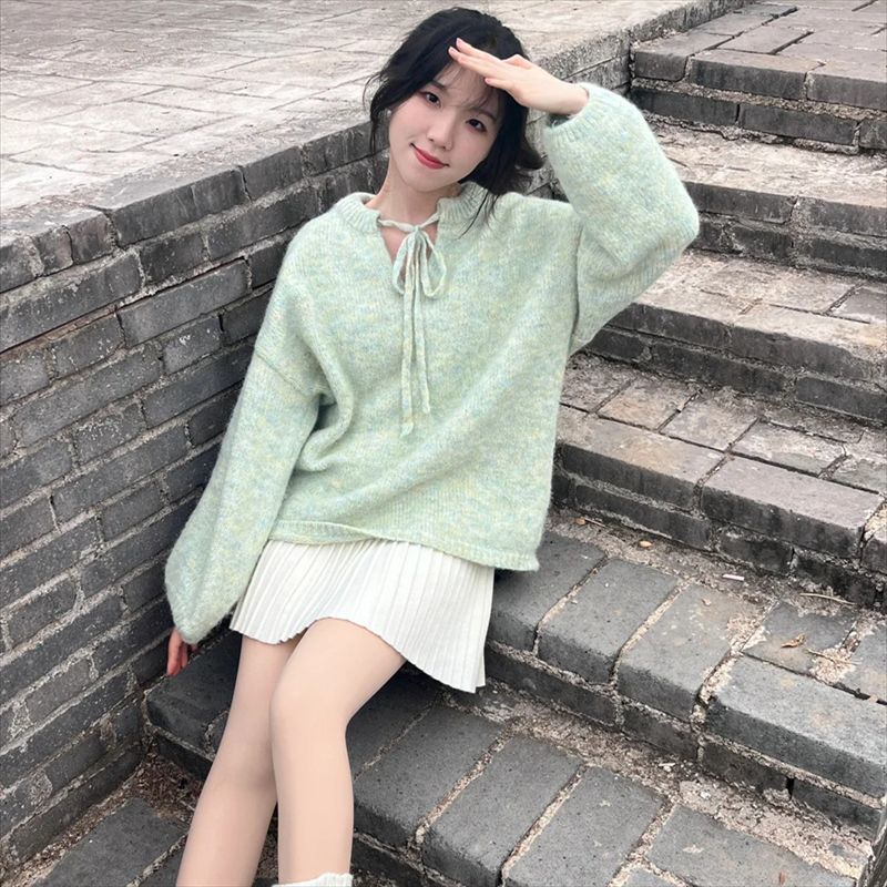 慵懒风2025蝴蝶结两件套裙装