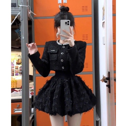 公主风2025细闪两件套裙装