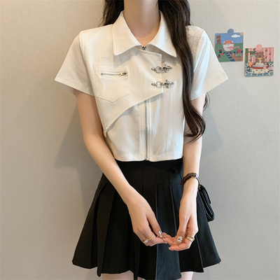 不规则百褶裙套装聚脂纤维2024