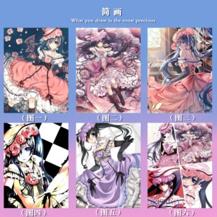 特.DIY数字油画黑执事夏尔知更鸟环保丙烯颜料手绘涂色精致送礼物