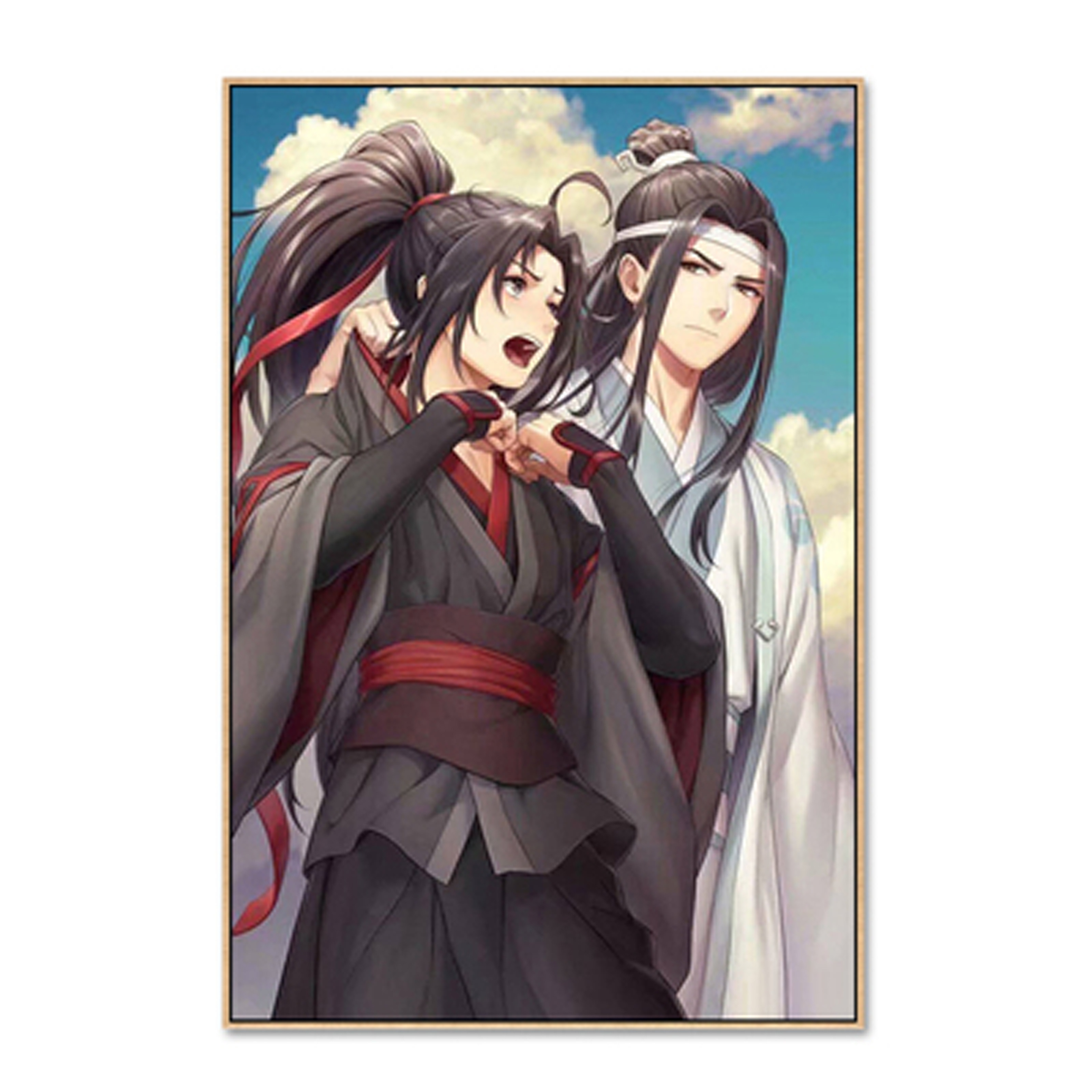 减压diy数字油彩画轻松填色魔道祖师魏无羡蓝忘机手工绘制装饰画