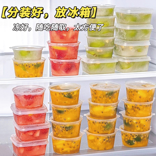 盒小料冰箱冷冻金桔柠檬调料收纳盒密封迷你保鲜小盒子 百香果分装