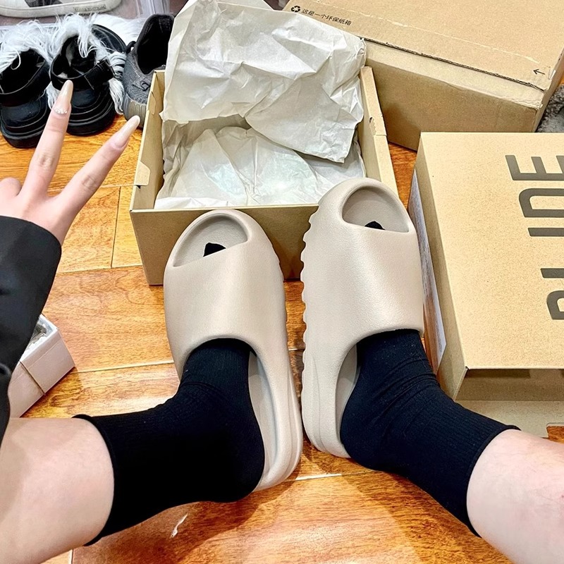 椰子拖鞋女士夏季外穿情侣厚底增高时尚海边沙滩yeezy白色凉拖鞋a