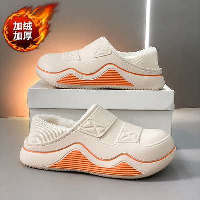 防水棉拖鞋男冬季保暖2025新款踩屎感全包外穿家居包跟月子鞋女款