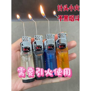 抖音同款针型烟斗打火机烟锅专用斜火打火机个性小火点烟器男士礼