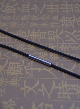 欧美弹簧扣牛皮项链男女同款