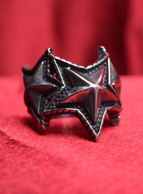 主播霸气风钛钢戒指明星同款