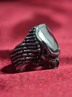 欧美风影视周边配饰面具钛钢戒指