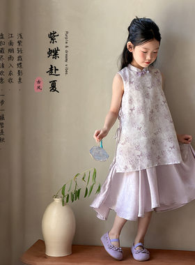 新中式江南韵味国风蝴蝶结汉服裙