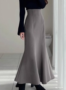 【日本GRL官网代购】官网断货王日系女装优雅后开叉鱼尾裙[dk988]