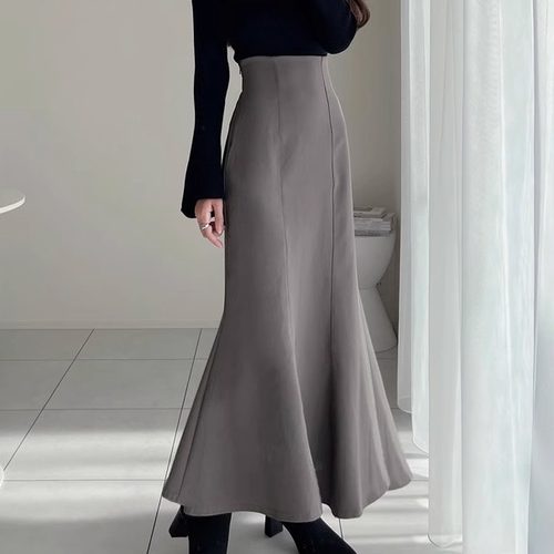 【日本GRL官网代购】官网断货王日系女装优雅后开叉鱼尾裙[dk988]