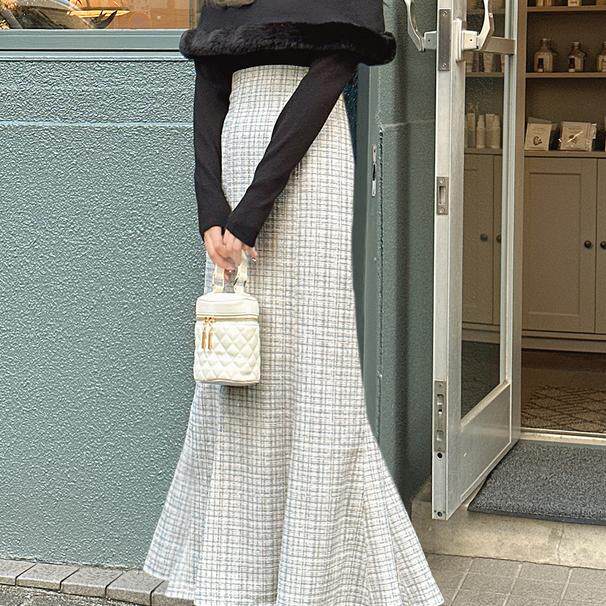 【日本GRL官网代购】细密格纹花呢美人鱼半身裙[dk1080],女装/女士精品,半身裙,淘宝优惠券,粉丝福利购,淘宝优惠卷