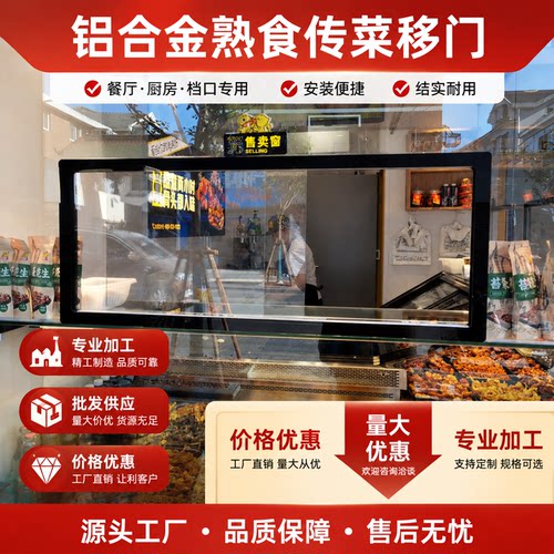 铝合金透明方形移门小窗定制