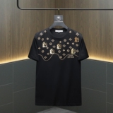 2026夏季新款品质丝光棉男潮流短袖T恤QT6012AFD2615T-P75，男装T恤，阿丰达