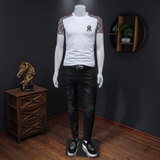 假模夏季新款高端品质丝光棉男士潮流短袖T恤QT3001AFD8075T-P70，商品下架区，钱塘6012(原3012)