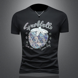 2026假模夏季新品质丝光棉男潮流短袖T恤QT6012AFD2642T-P75，男装T恤，阿丰达