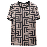 2024夏季新款高端品质丝光棉男士潮流短袖T恤QT6012AFD8380T-P70，男装T恤，钱塘6012(原3012)