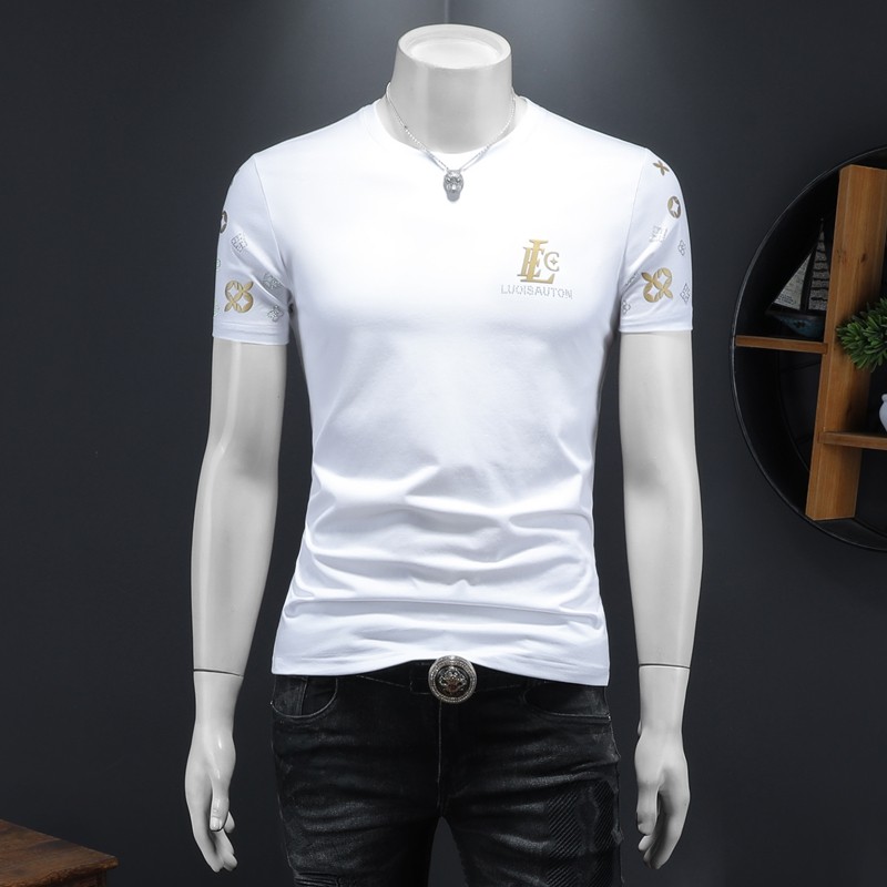 2025假模夏季新品质丝光棉男潮流短袖T恤QT6012AFD61024T-P70，男装T恤，阿丰达