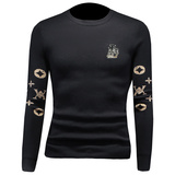 假模秋冬款新品男士圆领潮流针织衫打底毛衣QT6012AFD25030-P115，男装针织衫/毛衣，阿丰达