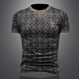 2025假模新款高端品质丝光棉男士潮流短袖T恤QT6012AFD8387T-P75，男装T恤，阿丰达