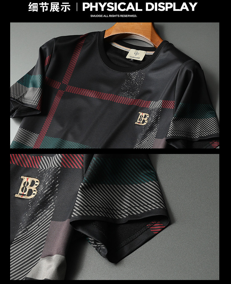 2026夏季新款高端品质丝光棉男士潮流短袖T恤QT3012AFD7001T-P70,男装T恤,阿丰达