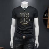 2026假模夏季新品质丝光棉男潮流短袖T恤QT6012AFD2606T-P75，男装T恤，钱塘6012(原3012)