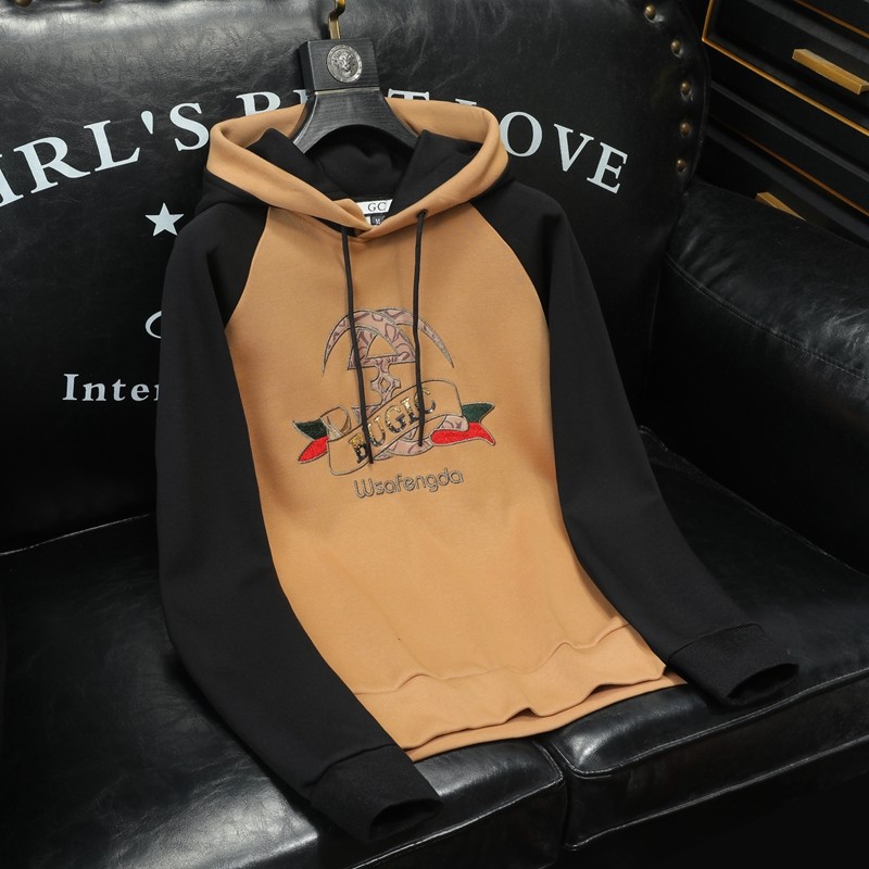 2026新款四季款男士连帽潮流刺绣时尚卫衣QT6012AFD9327Y-P130，男装卫衣，阿丰达