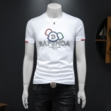 2026假模夏季新品质丝光棉男潮流短袖T恤QT6012AFD2618T-P75，男装T恤，钱塘6012(原3012)