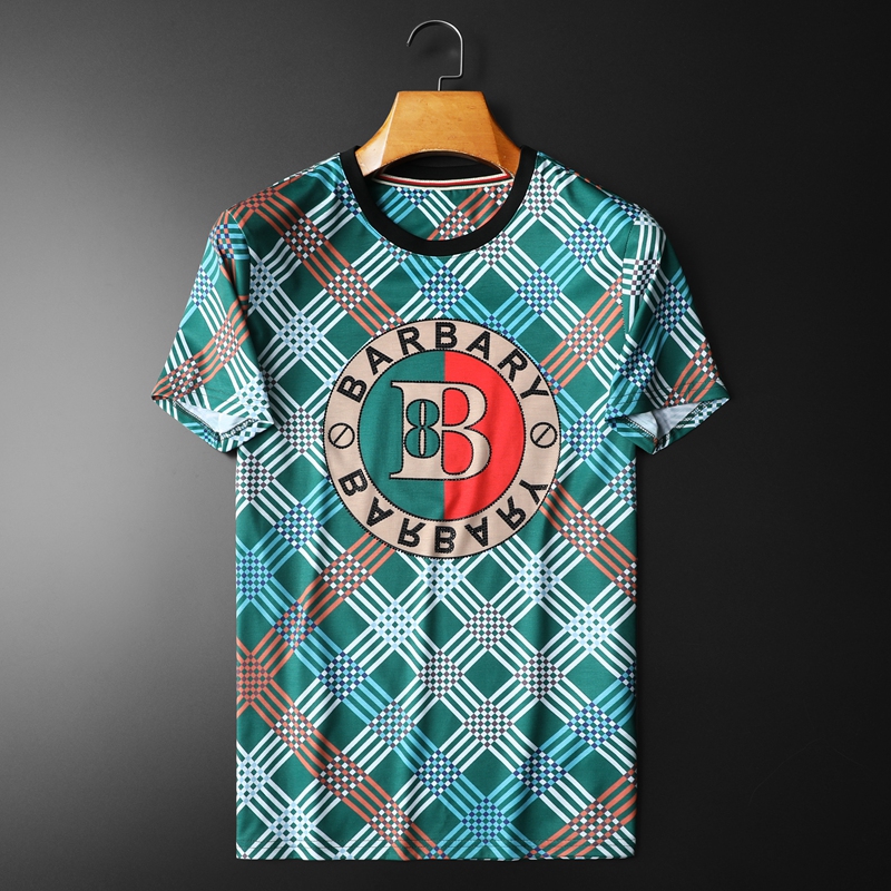 2024夏季新款高端品质丝光棉男士潮流短袖T恤QT3012AFD8378T-P70，男装T恤，钱塘6012(原3012)