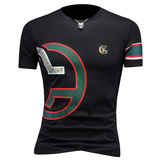 2025假模夏季新品质丝光棉男潮流短袖T恤QT6012AFD61007T-P70，男装T恤，阿丰达