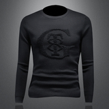 假模秋冬款新品男士圆领潮流针织衫打底毛衣QT6012AFD25025-P115，男装T恤，钱塘6012(原3012)