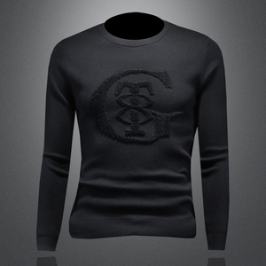 假模秋冬款新品男士圆领潮流针织衫打底毛衣 QT6012AFD25025-P115,男装T恤,钱塘6012(原3012)