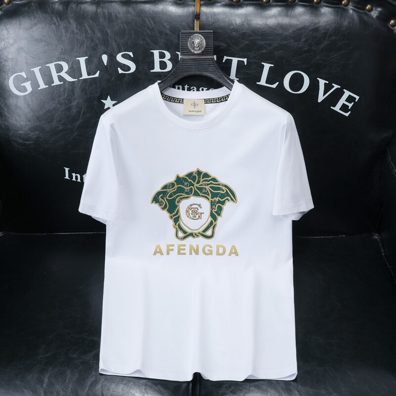 2026夏季新款高端品质丝光棉男潮流短袖T恤QT6012AFD61005T-P70,男装T恤,阿丰达