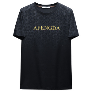 2025夏季新款高端品质丝光棉男士潮流短袖T恤QT6012AFD61010T-P75图片