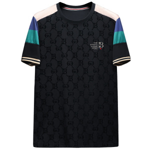 2024夏季新款高端品质丝光棉男士潮流短袖T恤QT6012AFD8531T-P75图片