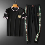 2025高端男士圆领短袖长裤运动休闲套装可单卖QT6012TZ9927P200，男装休闲套装，阿丰达